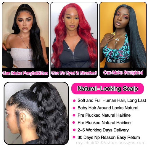 Transparent Swiss Lace Wigs Vendors, 100% Virgin Indian Human Hair wigs, Pre Plucked Glueless Curly Hair HD Lace Front Wig